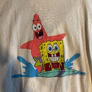 Old Navy Men’s XL Tall T-Shirt – White SpongeBob Summer Graphic